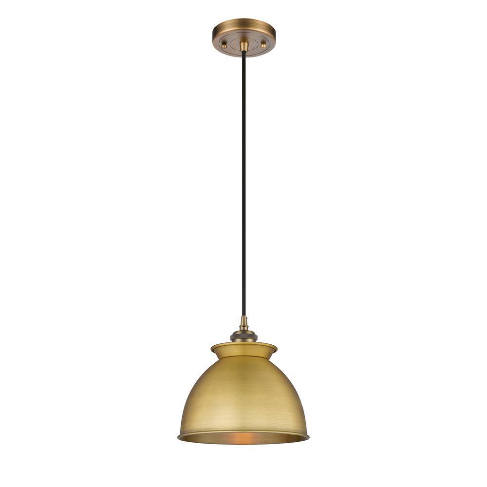 Adirondack 100-Watt 1-Light Brushed Brass Standard Mini Pendant Light with Metal Shade price history on PriceWatchPro