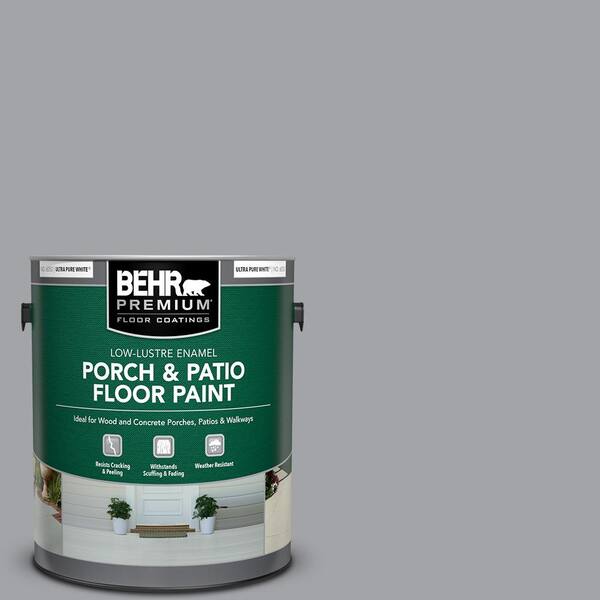 BEHR PREMIUM 1 gal. #N530-4 Power Gray Low-Lustre Enamel Interior/Exterior Porch and Patio Floor Paint
