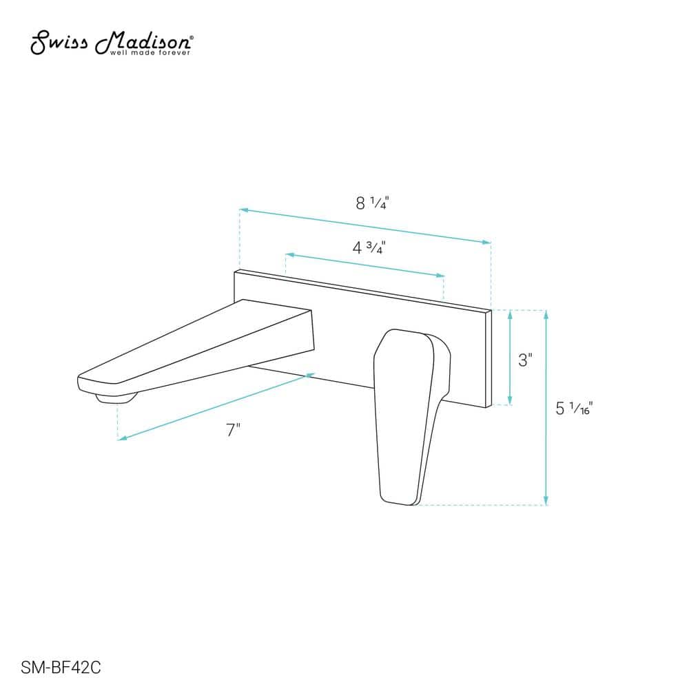 Voltaire Chrome Single-Handle Wall-Mount Bathroom Faucet