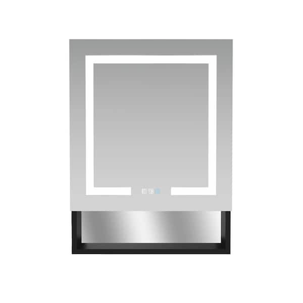 Satico 24 in. W x 32 in. H Rectangular Aluminum Medicine Cabinet with Mirror