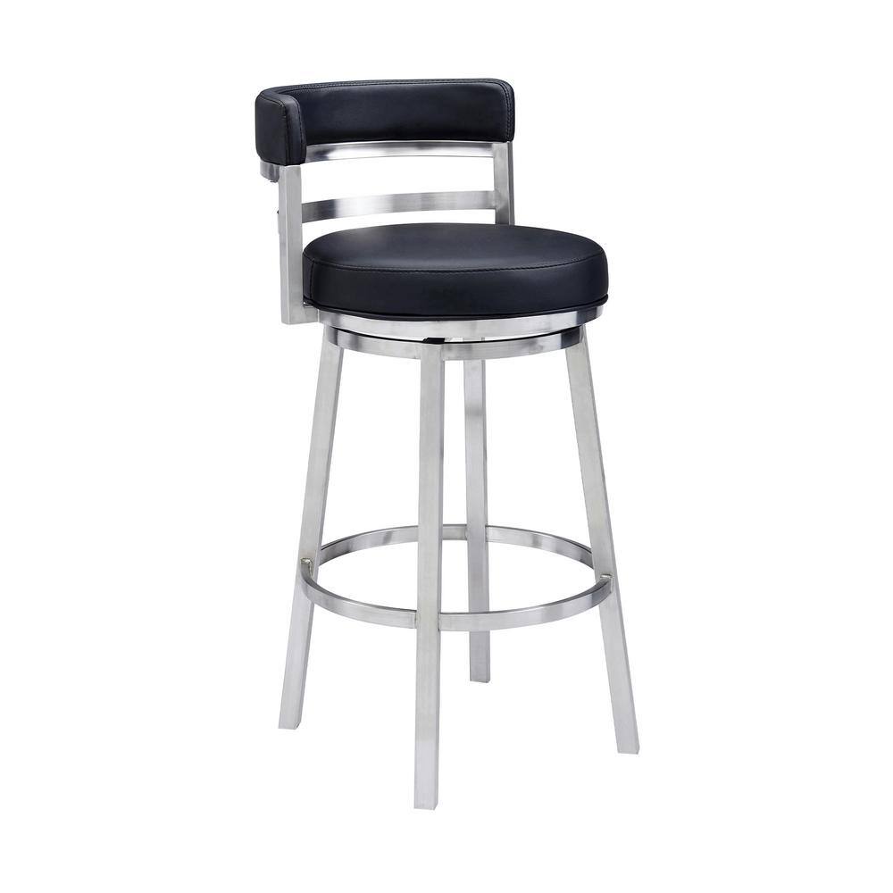Armen Living Madrid Contemporary 26 in. Counter Height Bar Stool in