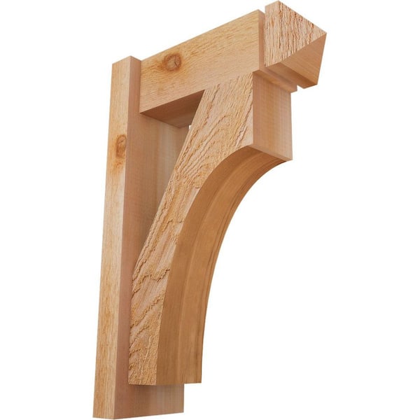 Ekena Millwork 6 in. x 24 in. x 16 in. Western Red Cedar Westlake Arts and Crafts Rough Sawn Outlooker