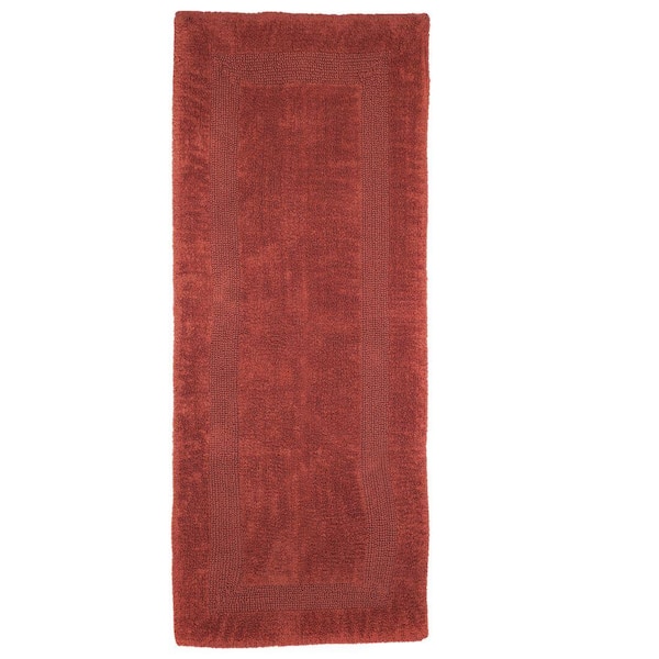 Lavish Home Burgundy 2 ft. x 5 ft. Cotton Reversible Extra Long