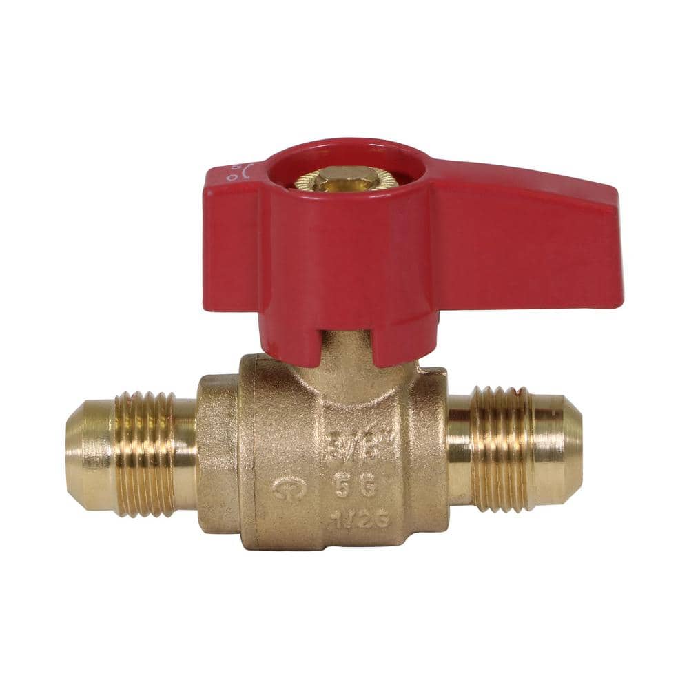 The Plumber's Choice 3/8 in. Flare x 3/8 in. Flare Brass Gas Ball