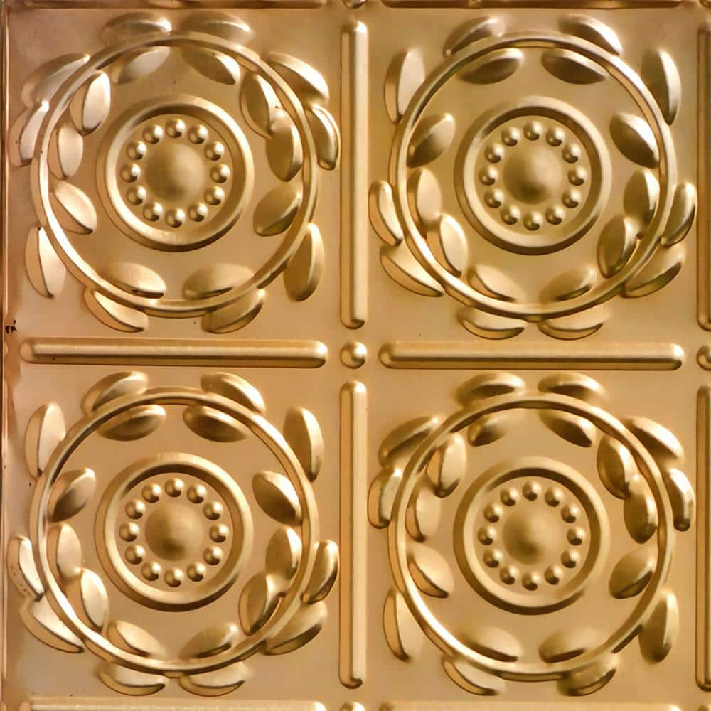 Take Home Sample - Crowning Glory Lincoln Copper 1 ft. x 1 ft. Decorative Tin Style Nail Up Ceiling Tile (1 sq.ft./case) price history on PriceWatchPro