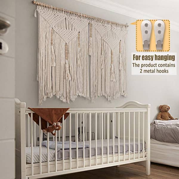 2-Pack Blue Sun Macrame Wall Hanging-Boho Sunset Tapestry Set