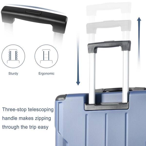 Tatahance 20 in. Blue Hardshell Lightweight Spinner Suitcase with