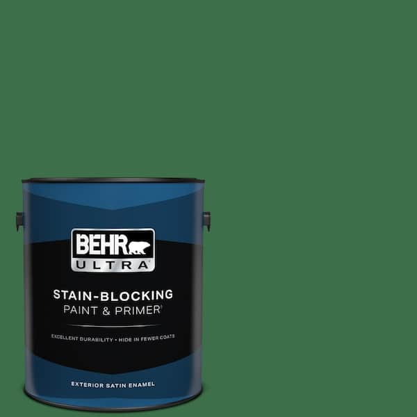 BEHR ULTRA 1 gal. #S-H-450 Parsley Sprig Satin Enamel Exterior Paint & Primer