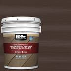 5 gal. #ST-103 Coffee Semi-Transparent Waterproofing Exterior Wood Stain and Sealer