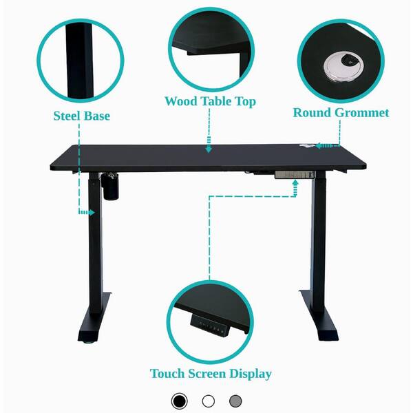 Details about   Lift table Sit Stand Single Motor Electric Aluminium Alloy With Wooden Desk 