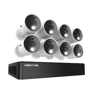 BTD8 Series 8-Channel 4K Wired DVR Security System with 1 TB Hard Drive and (8) 4K Spotlight Audio Cameras