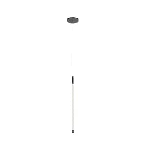 Motif 21 in. 1 Light 8-Watt Black Integrated LED Pendant Light