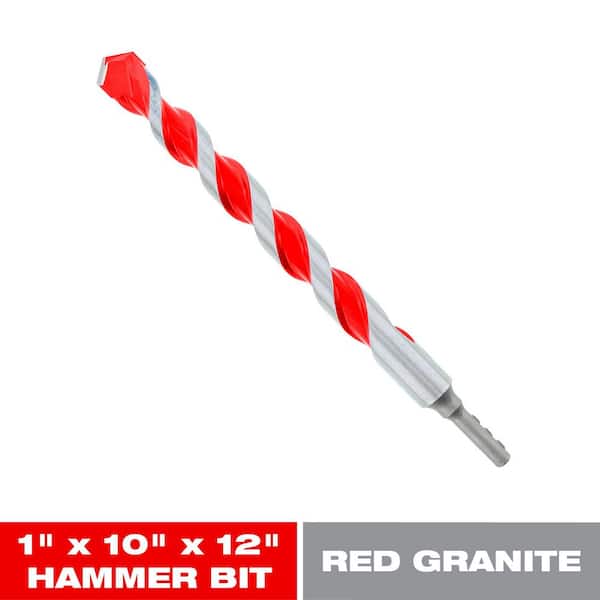 DIABLO 1 in. x 10 in. x 12 in. SPEEDemon Red Granite Carbide Tipped Hammer Drill Bit