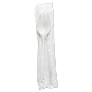 White Mediumweight Wrapped Disposable Polypropylene Sporks (1,000-Carton)