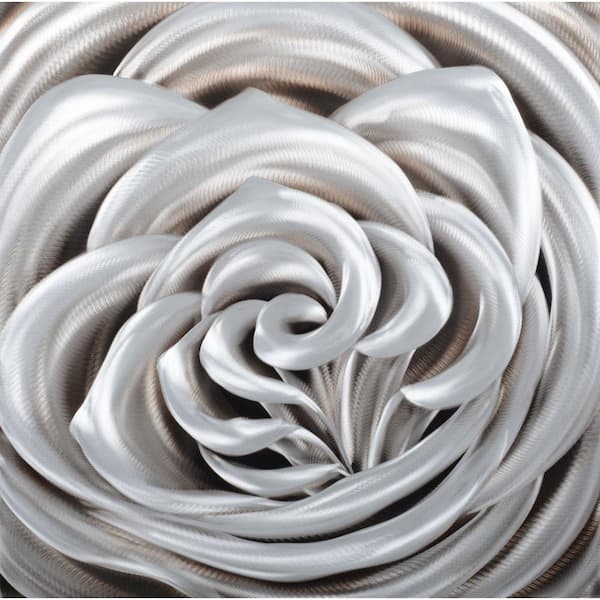Metal Wall Art The Silver Rose