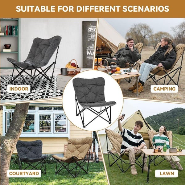 MOEPISY Butterfly Chair, Oversized Thick Padded Comfy Camping