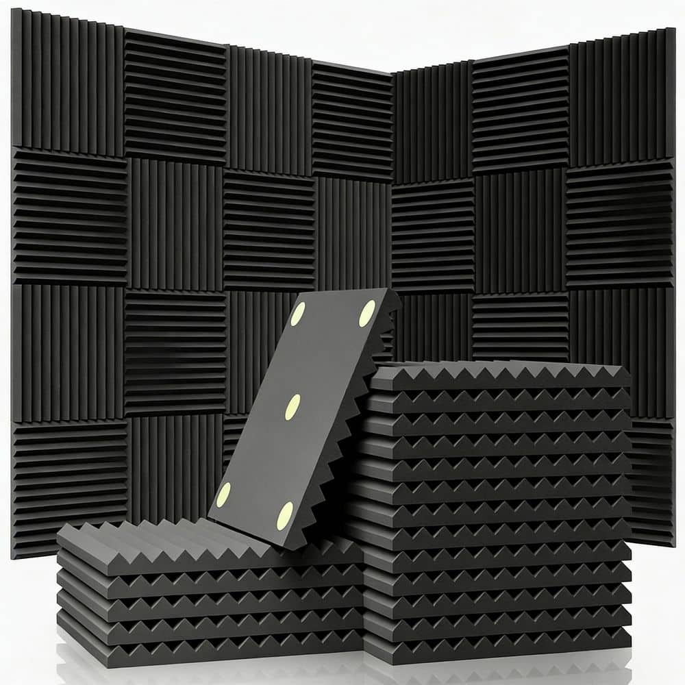 xinyoec 56 Pack 12 x 12 in. Sound Proof Foam Panels with Adhesive