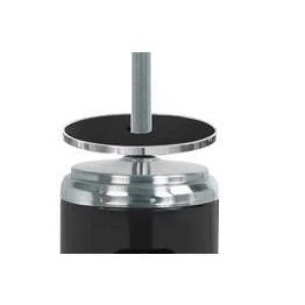 87-Inch Black and Stainless Steel Propane Patio Heater with Table