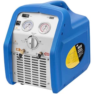 110-Volt - 120-Volt AC 60 Hz 3/4 HP Single Cylinder Portable Refrigerant Recovery Machine