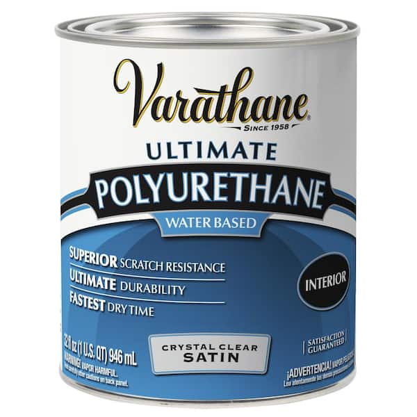 1 qt. Clear Satin Water-Based Interior Polyurethane