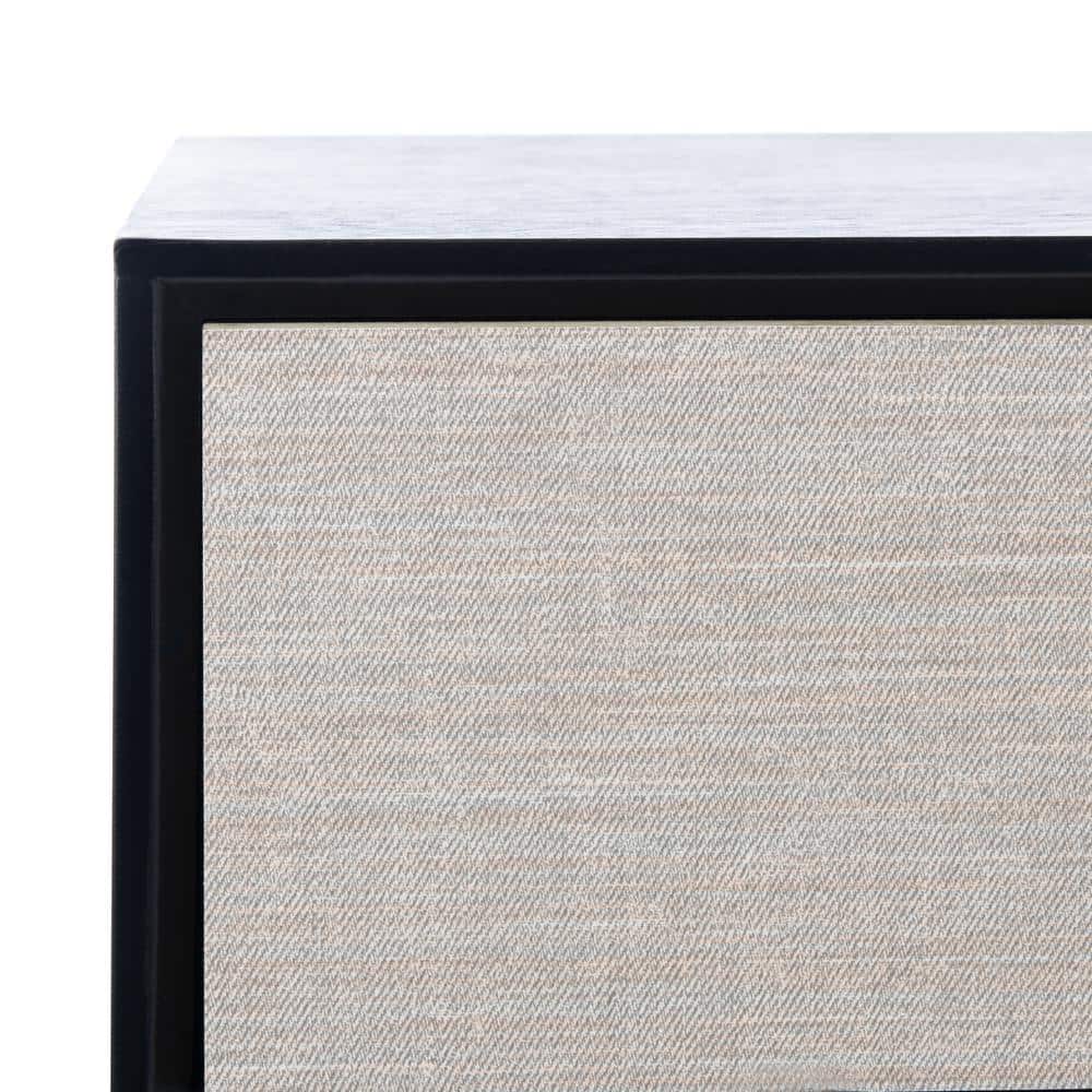 Estella Black and Beige 2-Drawer Console Table