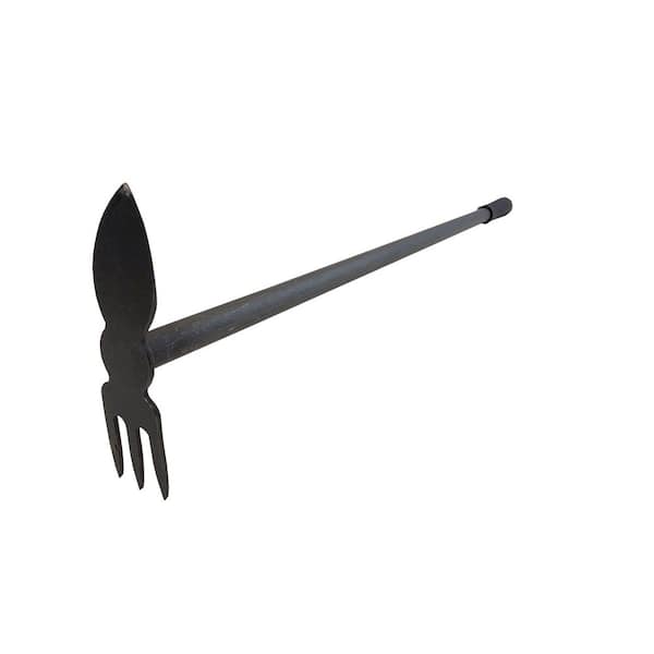 DeWit 24.5 in. L Handle 32 in. L 3-Tine Cultivator with Heart Shaped Long Handle Hoe