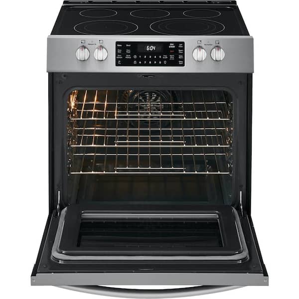 30 in. 5 Element Slide-In Electric Range in Stainless Steel with Convection and Air Fry
