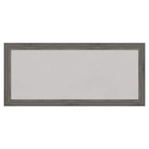 Regis Barnwood Grey Narrow Wood Framed Grey Corkboard 33 in. x 15 in. Bulletin Board Memo Board