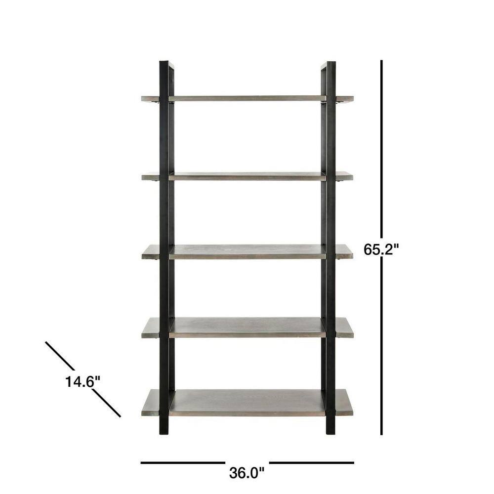 Scott 65" Gray Elm Wood 5-Tier Etagere