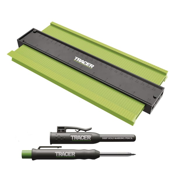 TRACER 10 in. Contour Gauge w/Deep Hole Pencil