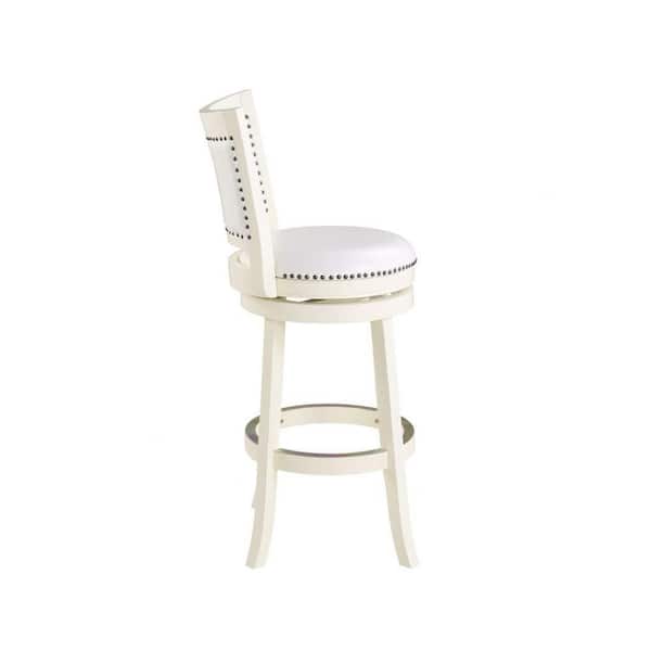 Bristol 29 in. Cream Swivel Cushioned Bar Stool