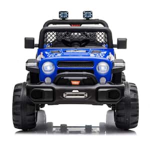 12-Volt Kids Ride On Truck Car with Remote LED Lights Music in Blue