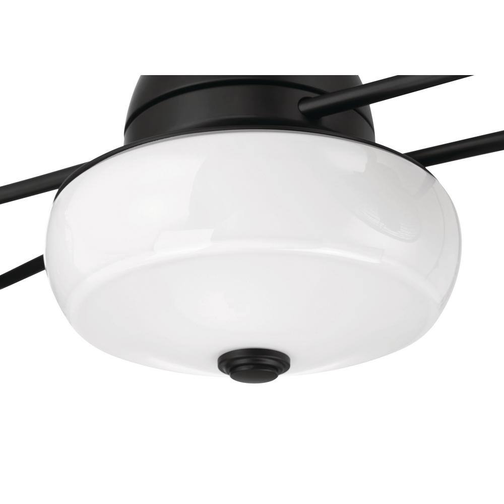 Bellows II 48" Dual Head Black Aluminum Ceiling Fan with LED Light Kit