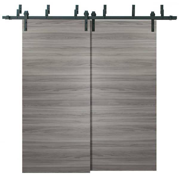 Sartodoors 0010 48 In. X 96 In. Flush Grey Matte Finished Pine Wood ...