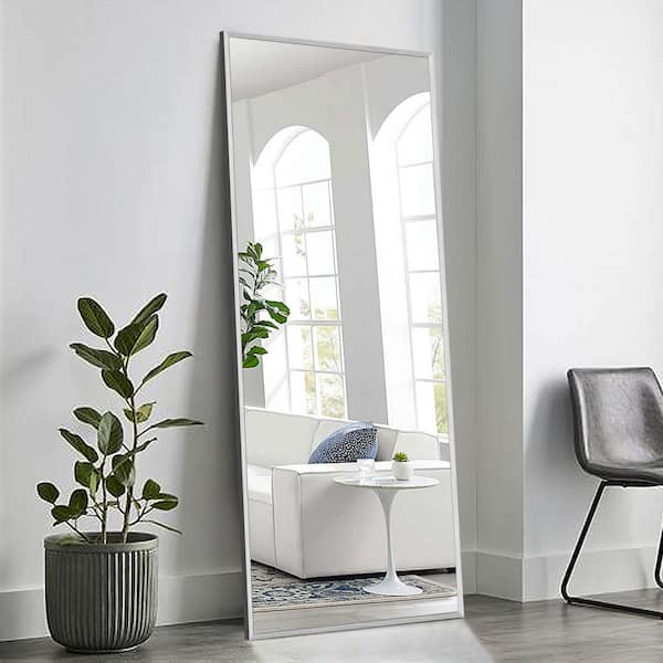 Dovelina Full Length Standing Mirror Black 20 in. W x 59 in. H Aluminum Frame Floor Mirror with Bracket