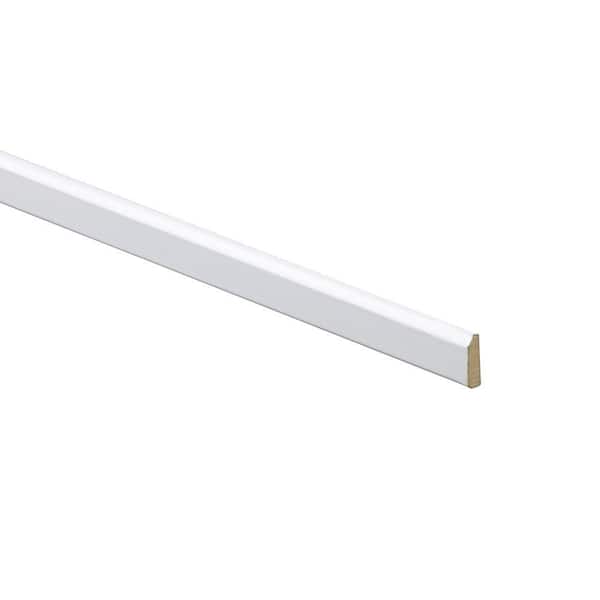 Contractor Express Cabinets Arlington Vesper White Plywood Shaker Assembled Kitchen Cabinet Edge Molding Batten 96 in W x 0.25 in D x 0.75 in H