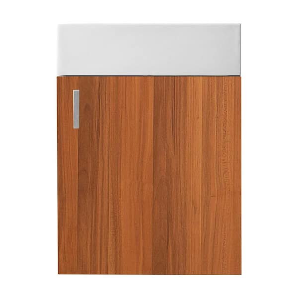 Virtu USA Carino 16 in. W x 18 in. D x 27 in. H Single Sink Bath Vanity in Plum with Top