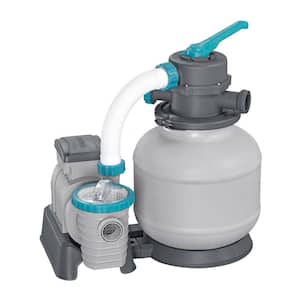 2,200 Gallon Sand Filter Pump for Above Ground Outdoor Swimming Pools, 120 sq. ft Filtration Area
