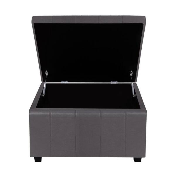 MAYKOOSH Tufted Storage Ottoman Bench, 31" Large Upholstered Square