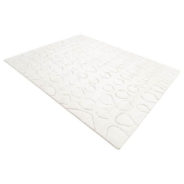 Astoria Contemporary Ivory 5 ft. x 8 ft. Handmade Area Rug