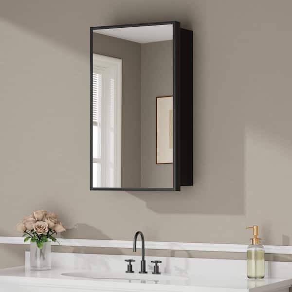 HBEZON Zora 14 in. W x 24 in. H Rectangular Medicine Cabinet with