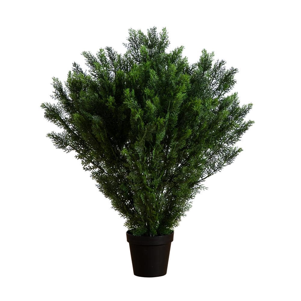 Nearly Natural 4 ft. Artificial Green Cedar Bush UV Resistant