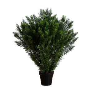 4 ft. Artificial Green Cedar Bush UV Resistant (Indoor/Outdoor)