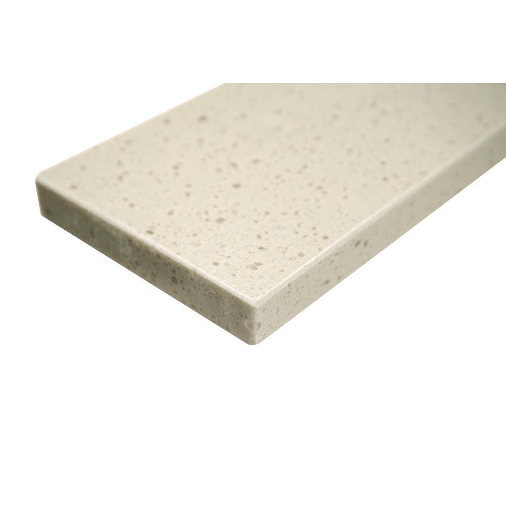 Iced White Engineered Marble Vanity Sidesplash 21 x 4 Inch