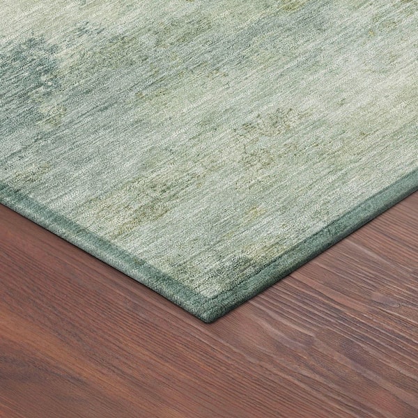 Chantille Machine Washable Indoor/Outdoor Abstract ACN2367 Aqua 2 ft. x 7 ft. Runner Rug