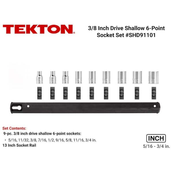 3/8 in. Drive 6-Point Socket Set (9-Piece)