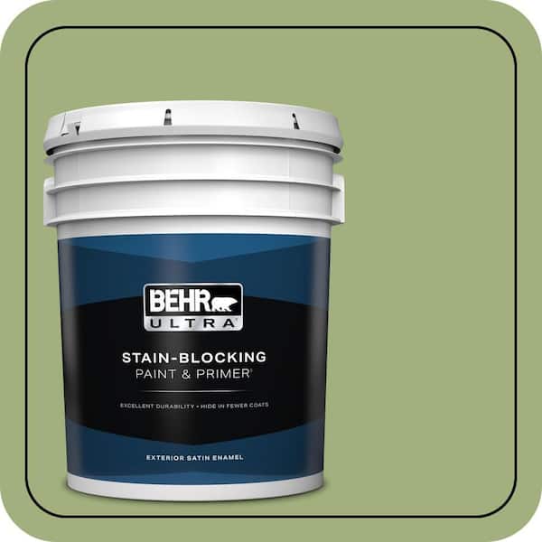 BEHR ULTRA 5 gal. #M360-5 Fresh Guacamole Satin Enamel Exterior Paint & Primer