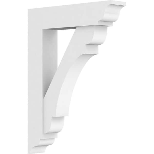 Ekena Millwork Standard Olympic 3 in. W x 24 in. H x 18 in. D Signature Urethane Polyurethane Bracket With Traditional Ends