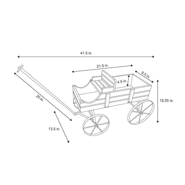 Decorative Buckboard Wagon Garden Planter