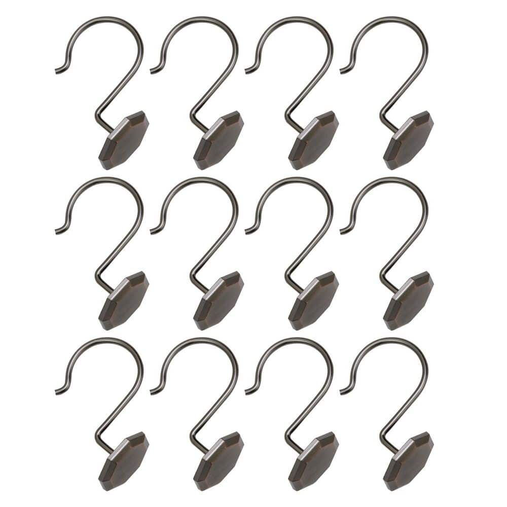 Rustproof Zinc Shower Curtain Rings/Hooks for Bathroom, Curtains, Kitchen and Clothing-Set of 12, Oil Rubbed Bronze price history on PriceWatchPro